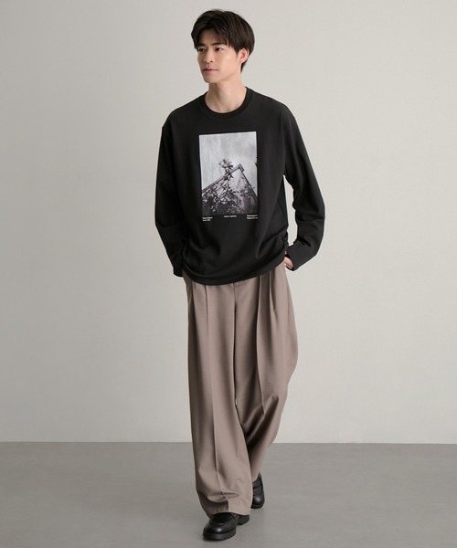 MONO-MART（モノマート）の「アソート フィルムフォトグラフィック プリント オーバーサイズ スリットロンT（Tシャツ/カットソー・メンズ・ホワイト/ホワイト系/モカ/ホワイト系1/スミクロ/ブラック・S/L/M）」の17枚目の写真