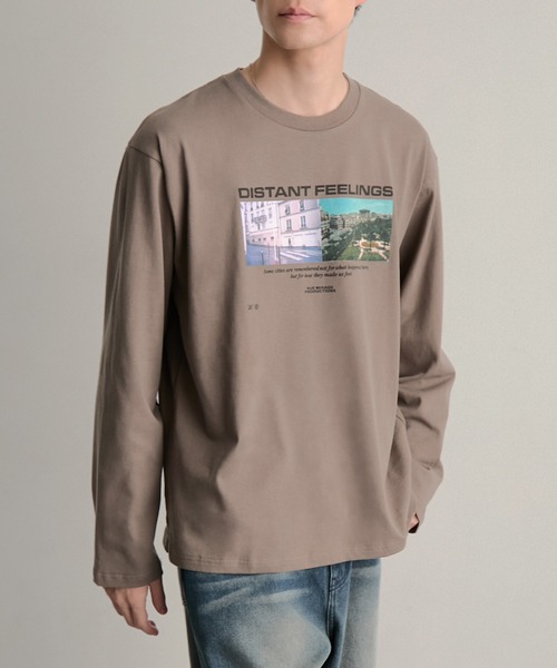 MONO-MART（モノマート）の「アソート フィルムフォトグラフィック プリント オーバーサイズ スリットロンT（Tシャツ/カットソー・メンズ・ホワイト/ホワイト系/モカ/ホワイト系1/スミクロ/ブラック・S/L/M）」の18枚目の写真