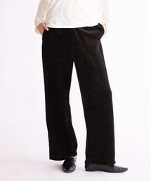 COTTON VELOUR WIDE PANTS