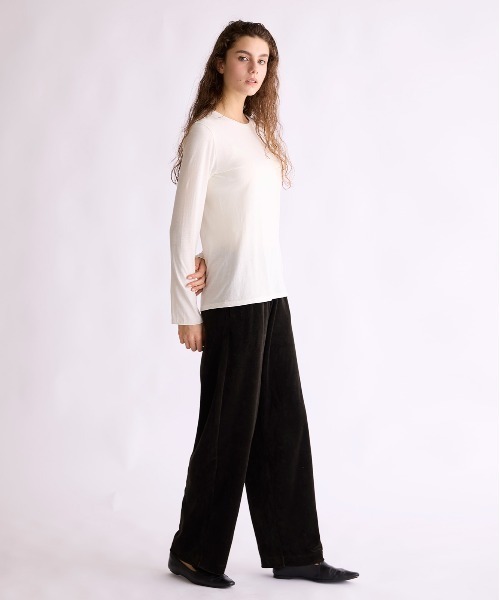 WALANCE(ワランス)の「COTTON VELOUR WIDE PANTS(その他パンツ・レディース・スミクロ・FREE)」の3枚目の写真