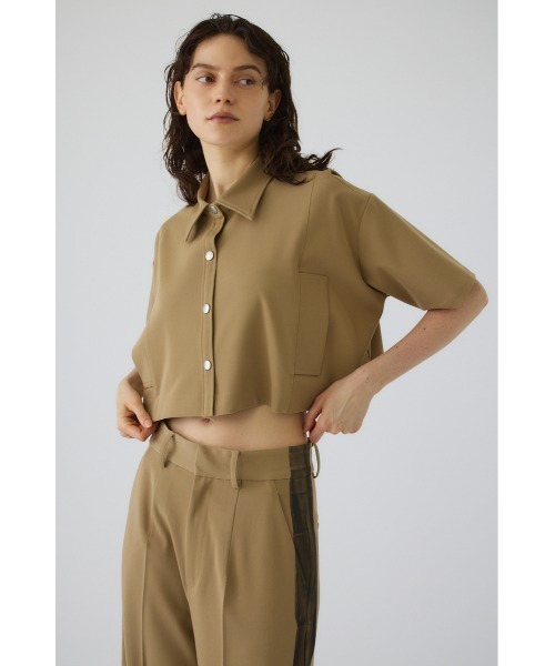RIM.ARK(リムアーク)の「Oblong short JK(オブロング ショート ジャケット)(その他アウター・レディース・ベージュ/ブラック・FREE)」の3枚目の写真