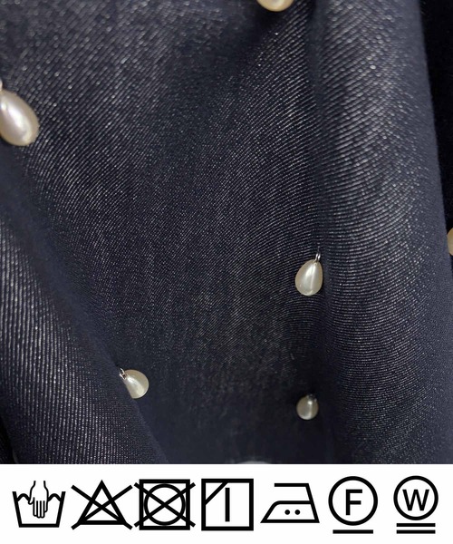 PICCIN PERLA(ピッチンペルラ)の「ティアドロップパールマーメイドデニムスカート(デニムスカート・レディース・ブルー・M)」の14枚目の写真
