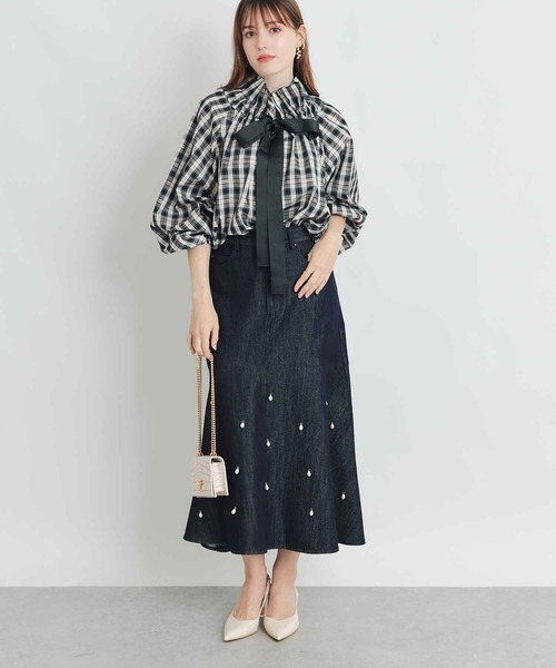 PICCIN PERLA(ピッチンペルラ)の「ティアドロップパールマーメイドデニムスカート(デニムスカート・レディース・ブルー・M)」の20枚目の写真