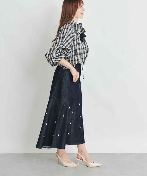 PICCIN PERLA(ピッチンペルラ)の「ティアドロップパールマーメイドデニムスカート(デニムスカート・レディース・ブルー・M)」の21枚目の写真