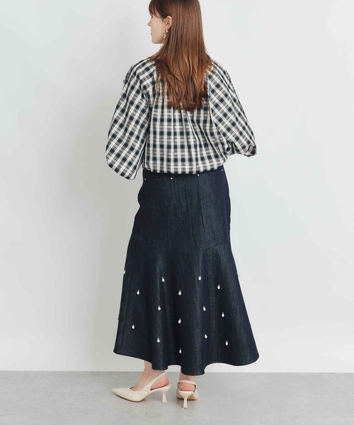 PICCIN PERLA(ピッチンペルラ)の「ティアドロップパールマーメイドデニムスカート(デニムスカート・レディース・ブルー・M)」の22枚目の写真