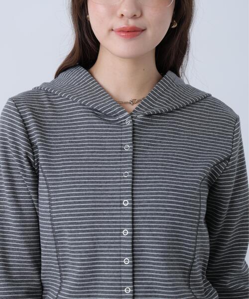 FREE'S MART(フリーズマート)の「テレコドットボタンフーディーカーディガン(Tシャツ/カットソー・レディース・グレー系その他/パープル系その他/ホワイト/ネイビー・FREE)」の17枚目の写真