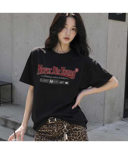 GRAVER ORDINARY（グレイバーオーディナリー）の「[ODNR UNISEX]ネイバー ダイ ヤング 半袖Tシャツ_WHITE（Tシャツ/カットソー・レディース・ホワイト/ブラック/サンドベージュ/ネイビー・SMALL/MEDIUM/LARGE）」の2枚目の写真