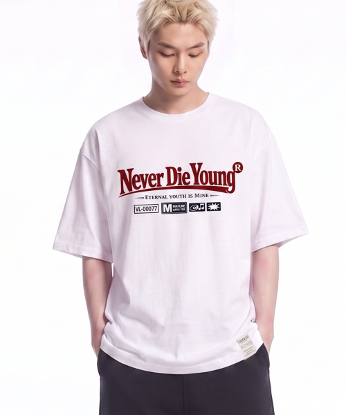 GRAVER ORDINARY（グレイバーオーディナリー）の「[ODNR UNISEX]ネイバー ダイ ヤング 半袖Tシャツ_WHITE（Tシャツ/カットソー・レディース・ホワイト/ブラック/サンドベージュ/ネイビー・SMALL/MEDIUM/LARGE）」の9枚目の写真