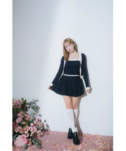 MISTREASS(ミストレアス)の「Bicolor Dry Touch Knit Ensemble(Tシャツ/カットソー・レディース・ネイビー/ピンク・FREE)」の6枚目の写真