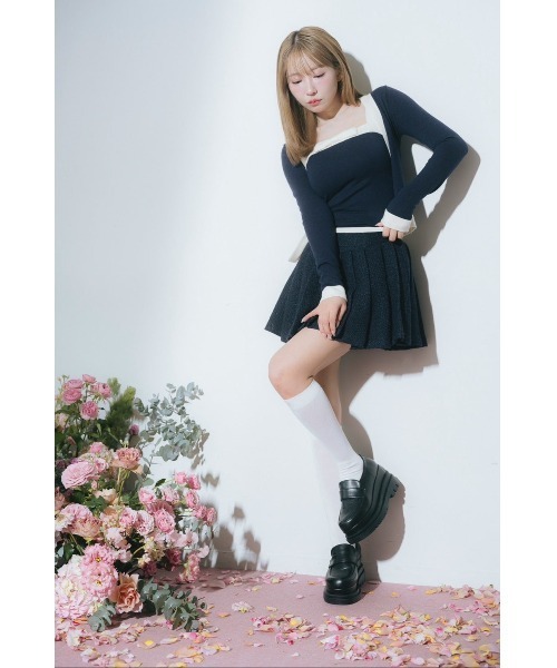 MISTREASS(ミストレアス)の「Bicolor Dry Touch Knit Ensemble(Tシャツ/カットソー・レディース・ネイビー/ピンク・FREE)」の11枚目の写真