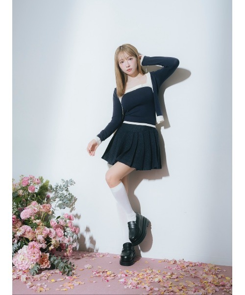 MISTREASS(ミストレアス)の「Bicolor Dry Touch Knit Ensemble(Tシャツ/カットソー・レディース・ネイビー/ピンク・FREE)」の9枚目の写真