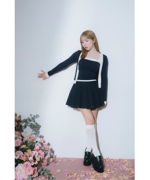 MISTREASS(ミストレアス)の「Bicolor Dry Touch Knit Ensemble(Tシャツ/カットソー・レディース・ネイビー/ピンク・FREE)」の10枚目の写真