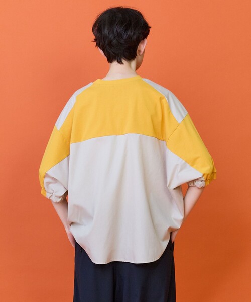 FRAPBOIS(フラボア)の「ドルマンシャツ カットソー(Tシャツ/カットソー・レディース・ブルー/イエロー・1)」の3枚目の写真