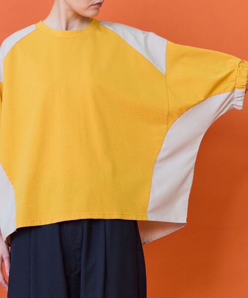 FRAPBOIS(フラボア)の「ドルマンシャツ カットソー(Tシャツ/カットソー・レディース・ブルー/イエロー・1)」の6枚目の写真
