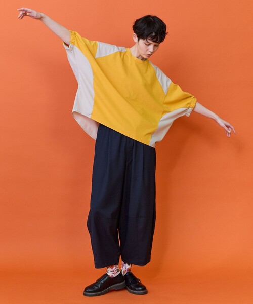 FRAPBOIS(フラボア)の「ドルマンシャツ カットソー(Tシャツ/カットソー・レディース・ブルー/イエロー・1)」の7枚目の写真