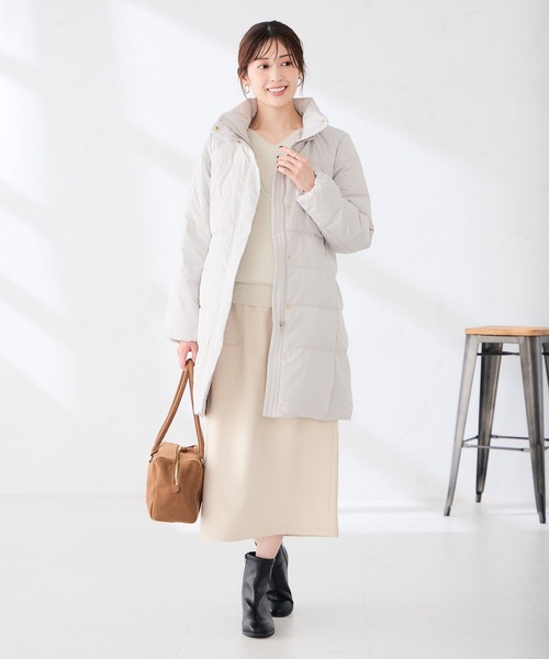 a.v.v(アーヴェヴェ)の「フーテッド ロング ダウン コート(ダウンジャケット/コート・レディース・ネイビー/ブラック/ライトグレー・36/42/40/38)」の11枚目の写真