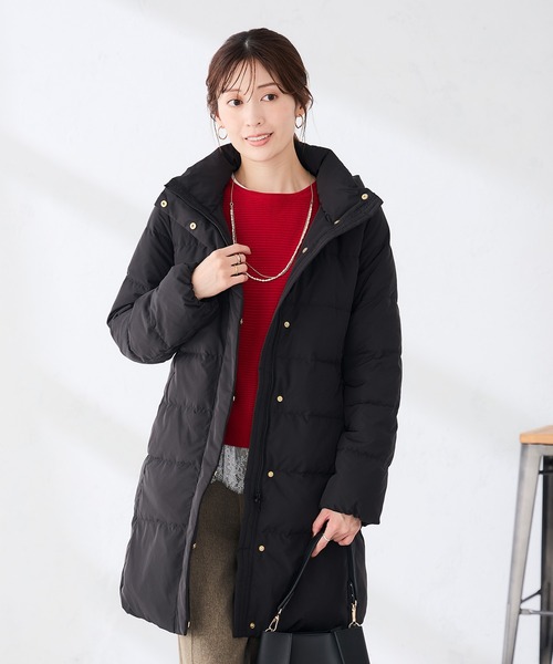 a.v.v(アーヴェヴェ)の「フーテッド ロング ダウン コート(ダウンジャケット/コート・レディース・ネイビー/ブラック/ライトグレー・36/42/40/38)」の14枚目の写真