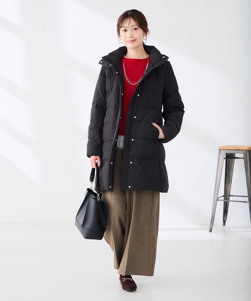 a.v.v(アーヴェヴェ)の「フーテッド ロング ダウン コート(ダウンジャケット/コート・レディース・ネイビー/ブラック/ライトグレー・36/42/40/38)」の16枚目の写真