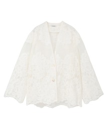 STUDIOUS（ステュディオス）の「【CLANE/クラネ】 FLOWER LACE WIDE SHIRT JACKET/フラワーレースワイドシャツジャケット（テーラードジャケット）」
