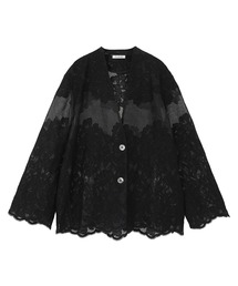 STUDIOUS（ステュディオス）の「【CLANE/クラネ】 FLOWER LACE WIDE SHIRT JACKET/フラワーレースワイドシャツジャケット（テーラードジャケット）」