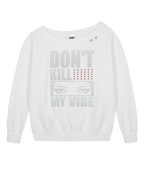 LUVISTRUE（ラヴイズトゥルー）の「RL EYELET ONE SHOULDER SWEATSHIRT(WHITE)（スウェット・レディース・その他・FREE）」の2枚目の写真