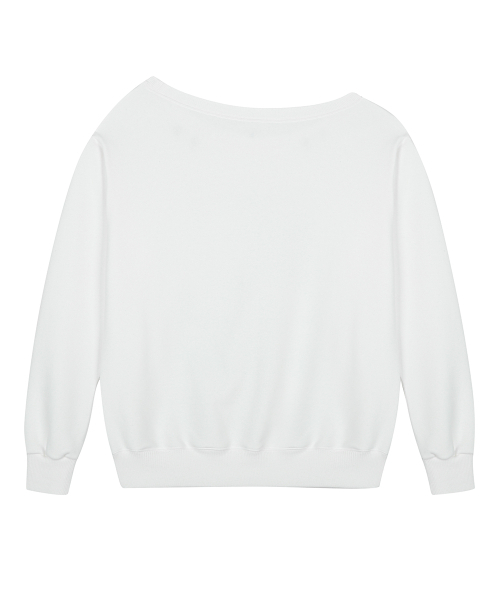 LUVISTRUE（ラヴイズトゥルー）の「RL EYELET ONE SHOULDER SWEATSHIRT(WHITE)（スウェット・レディース・その他・FREE）」の3枚目の写真