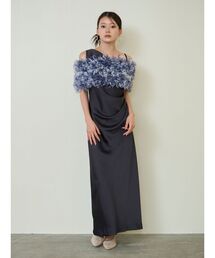 LAGUNAMOON | LADYフラワーチュールショールキャミワンピース(ドレス)