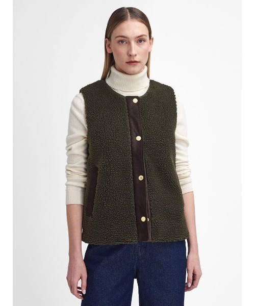 Barbour(バブアー)の「Dulsie ボア ライナー ベスト(レディース)(ベスト・レディース・クリーム/ブラック/オリーブ・8/10/12)」の12枚目の写真