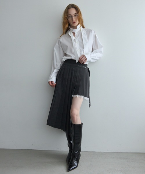 JOSE MOON（ジョゼムーン）の「REPOS OVER BOWTIE SHIRT/リポスオーバーボウタイシャツ（シャツ/ブラウス・レディース・ピンク/ホワイト/サックスブルー/ブルー系その他・FREE）」の13枚目の写真