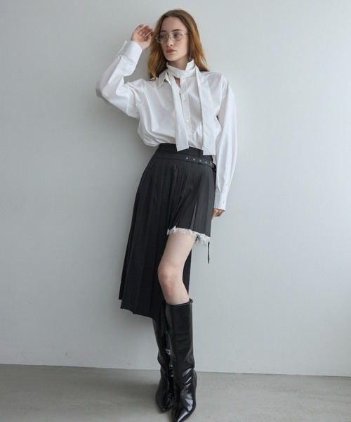 JOSE MOON（ジョゼムーン）の「REPOS OVER BOWTIE SHIRT/リポスオーバーボウタイシャツ（シャツ/ブラウス・レディース・ピンク/ホワイト/サックスブルー/ブルー系その他・FREE）」の14枚目の写真