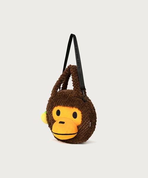 A BATHING APE（アベイシングエイプ）の「BABY MILO FAUX FUR LARGE TOTE BAG（トートバッグ・メンズ・ブラウン・FREE）」の2枚目の写真