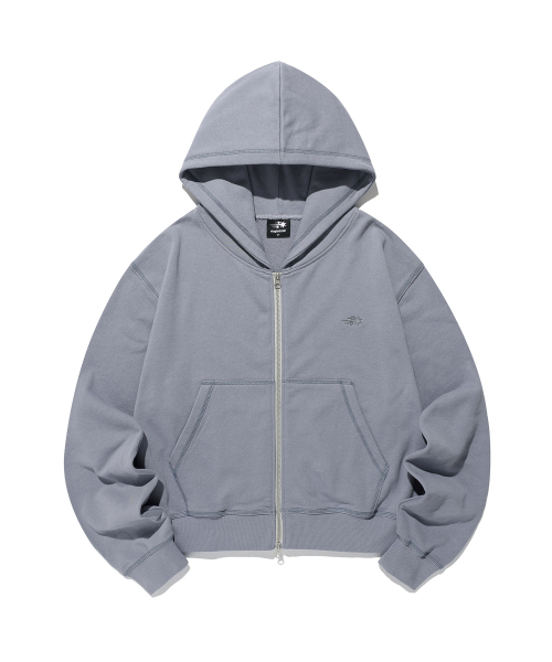 NICE GHOST CLUB(ナイスゴーストクラブ)の「ステッチドクロップフーディ ジップアップ スカイブルー(NG2GFUM484A)(パーカー・レディース・スカイブルー・SMALL/MEDIUM)」の2枚目の写真