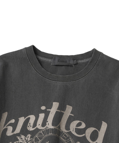 KNITTED（ニッティド）の「ピグメントファームツリークロップスウェット CHARCOAL（スウェット・メンズ・その他・MEDIUM/LARGE/X-LARGE）」の2枚目の写真