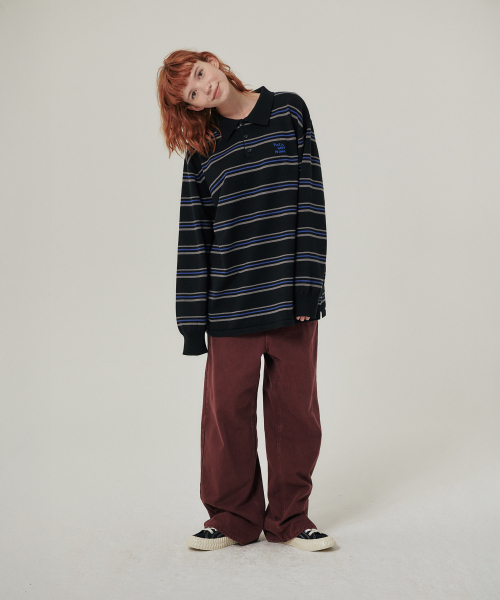 FLATWAVE IN SEOUL(フラットウェーブインソウル)の「Oshen ストライプピケニット ブラック(ニット/セーター・レディース・その他・LARGE/MEDIUM)」の2枚目の写真