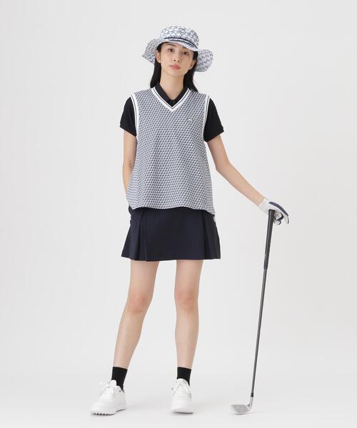 PEARLY GATES(パーリーゲイツ)の「【PEARLY GATES】メッシュアンドメッシュVネックベスト <もちうさぎ柄> (WOMENS)(ベスト・レディース・ホワイト系その他・MEDIUM/LARGE/SMALL)」の5枚目の写真