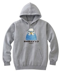 Moftique(モフティック) プルパーカー スウェット 裏毛 セキセイインコ 鳥 ペット アニマル プリント トップス メンズ ユニセックス