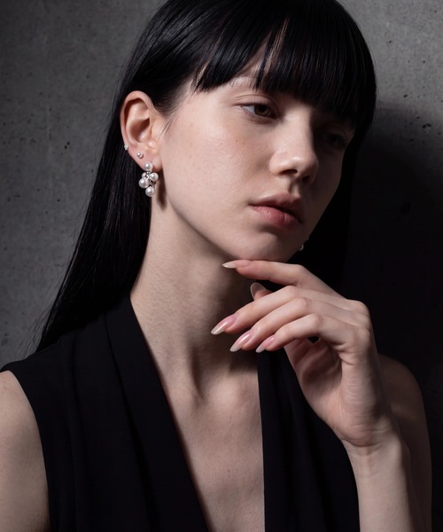 Cookie Chocolate（クッキーチョコレート）の「S925ニュアンスパールデザインロングピアス（ピアス（両耳用）・レディース・シルバー・FREE）」の3枚目の写真