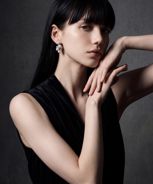 Cookie Chocolate（クッキーチョコレート）の「S925ニュアンスパールデザインロングピアス（ピアス（両耳用）・レディース・シルバー・FREE）」の2枚目の写真