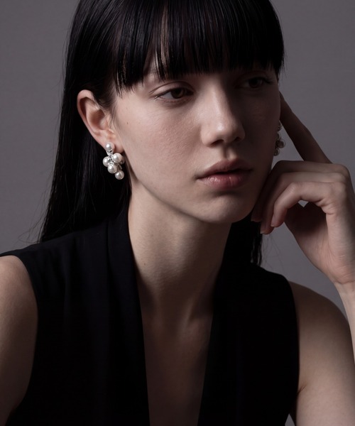 Cookie Chocolate（クッキーチョコレート）の「S925ニュアンスパールデザインロングピアス（ピアス（両耳用）・レディース・シルバー・FREE）」の7枚目の写真