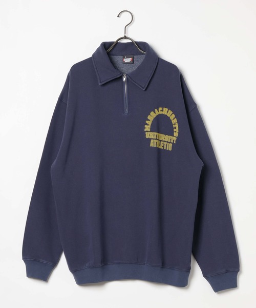 GEORGE'S(ジョージズ)の「スクリーンスターズ 裏毛ハーフZIP(スウェット・メンズ・杢グレー/ネイビー・LARGE/MEDIUM)」の2枚目の写真