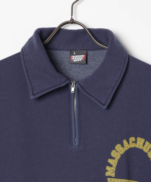 GEORGE'S(ジョージズ)の「スクリーンスターズ 裏毛ハーフZIP(スウェット・メンズ・杢グレー/ネイビー・LARGE/MEDIUM)」の4枚目の写真