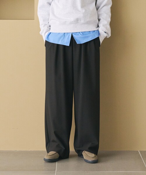 BEAUTY&YOUTH UNITED ARROWS(ビューティーアンドユースユナイテッドアローズ)の「裏起毛ジョーゼット ワイドパンツ ウォッシャブル 防シワ(その他パンツ・レディース・ナチュラル/ダークブラウン/ブラック・XS/M/S)」の8枚目の写真