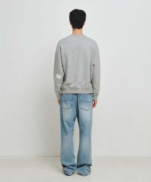 ENDOOR（エンドア）の「Mend Stitch スウェット（グレー）（スウェット・レディース・ヘザーグレー・LARGE/MEDIUM）」の4枚目の写真