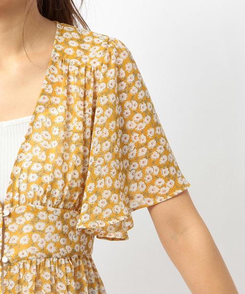 Another Edition（アナザーエディション）の「フラワーロングブラウス/ AEBFC フラワー LONG BLS◆（シャツ/ブラウス・レディース・ライトブルー/イエロー・フリー）」の7枚目の写真