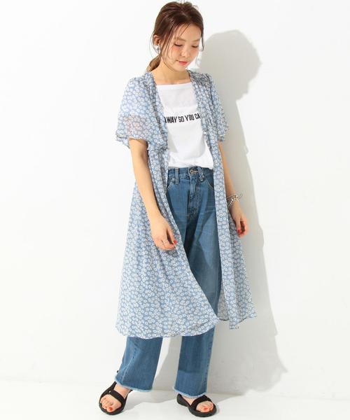 Another Edition（アナザーエディション）の「フラワーロングブラウス/ AEBFC フラワー LONG BLS◆（シャツ/ブラウス・レディース・ライトブルー/イエロー・フリー）」の16枚目の写真