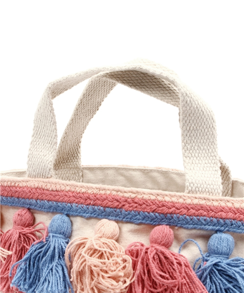 Lilas Campbell（リラキャンベル）の「＿Lilas Campbell　canvas morocco bag（ハンドバッグ・レディース・グリーン/ピンク・FREE）」の5枚目の写真