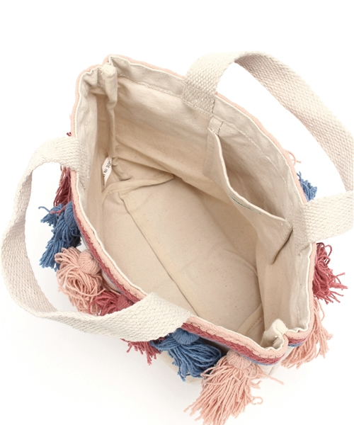 Lilas Campbell（リラキャンベル）の「＿Lilas Campbell　canvas morocco bag（ハンドバッグ・レディース・グリーン/ピンク・FREE）」の8枚目の写真