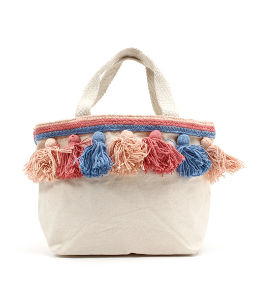 Lilas Campbell（リラキャンベル）の「＿Lilas Campbell　canvas morocco bag（ハンドバッグ・レディース・グリーン/ピンク・FREE）」の10枚目の写真