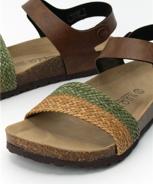 レディース NUOVO ヌオーヴォ WOVEN STRAP NC50096 KHAKI/BEIGE