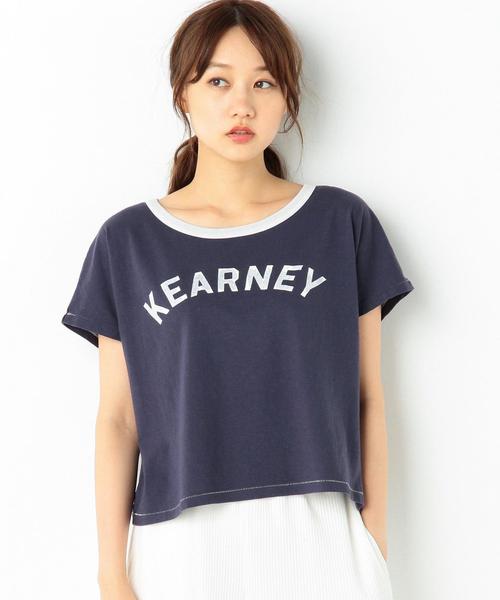 Another Edition（アナザーエディション）の「ロゴショートTシャツ/AEBC ロゴFSL　ショート TEE◆（Tシャツ/カットソー・レディース・ピンク/ダークグリーン/ネイビー・FREE）」の3枚目の写真